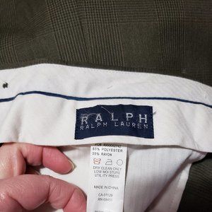 Men's dress pants, Ralph Lauren, brown plaid, like new, 33 x 32